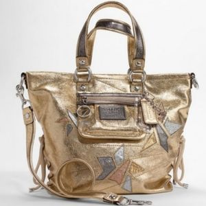 💔SOLD 💔 Poppy Star Spotlight Gold Foil Satchel